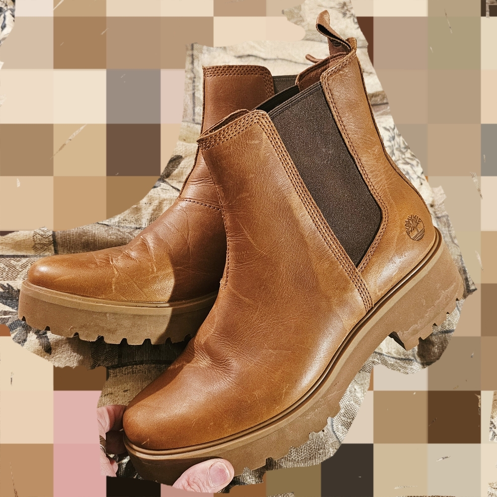 Timberland Brown Leather Chelsea Lug Boots